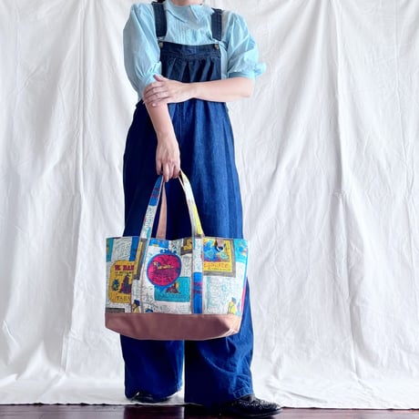 France vintage linen tote bag (brick) | uniquees
