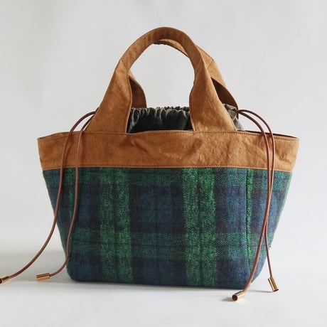 plaid  tote bag （tartan check）