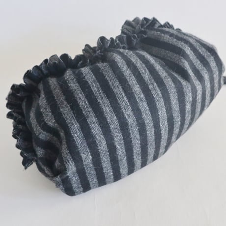 shirring bag （black stripe)
