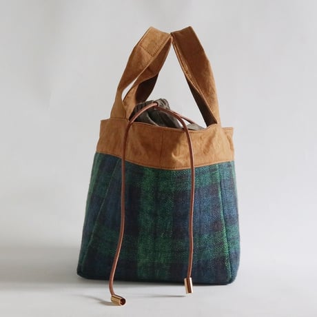 plaid  tote bag （tartan check）