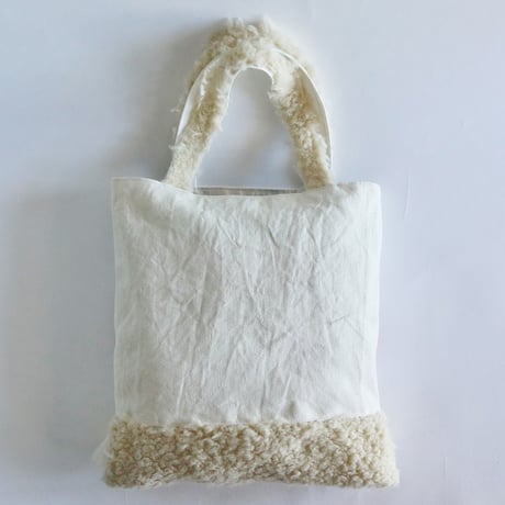"upcycle" vintage embroidery bag (ecru)