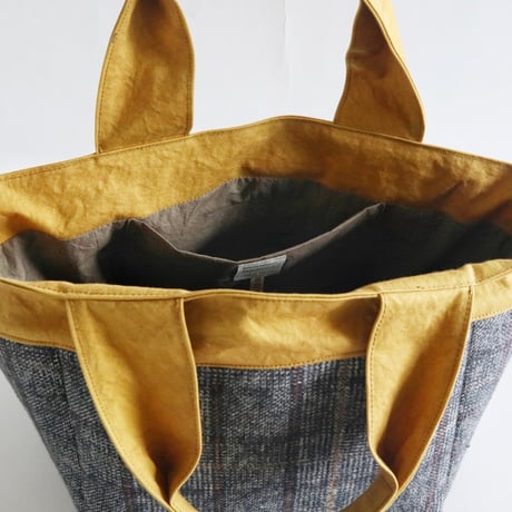 plaid  tote bag （glen check）