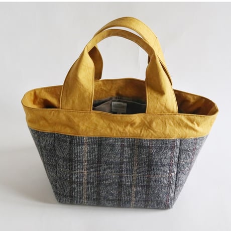 plaid  tote bag （glen check）