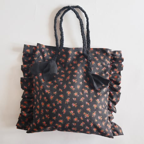 embroidery floral frill bag  (lily of the velley)
