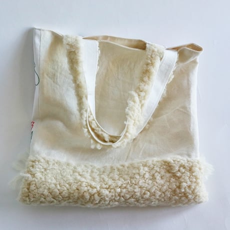 "upcycle" vintage embroidery bag (ecru)