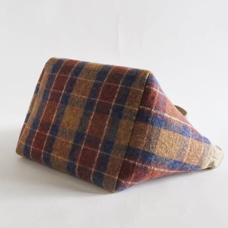 plaid tote bag （madras check）