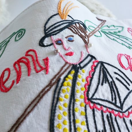 "upcycle" vintage embroidery bag (ecru)