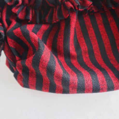 shirring bag （red stripe)