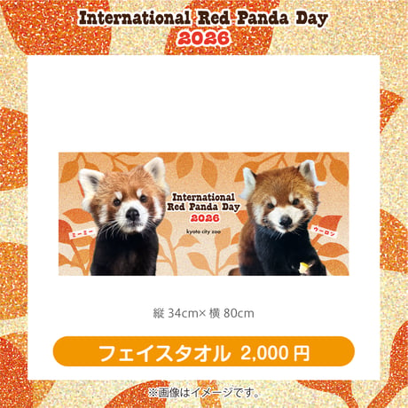 世界レッサーパンダの日 フェイスタオル