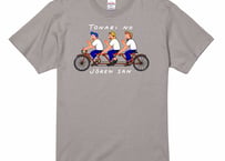 「となりの常連さん」Tシャツ 自転車デザイン　＜カラー：ライトグレー＞