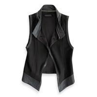 leather collar vest
