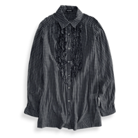 frill sheer shirt