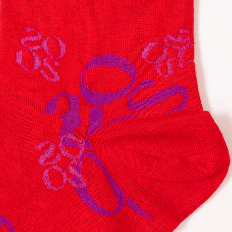ZOOS Original Socks- Patterned/ Red