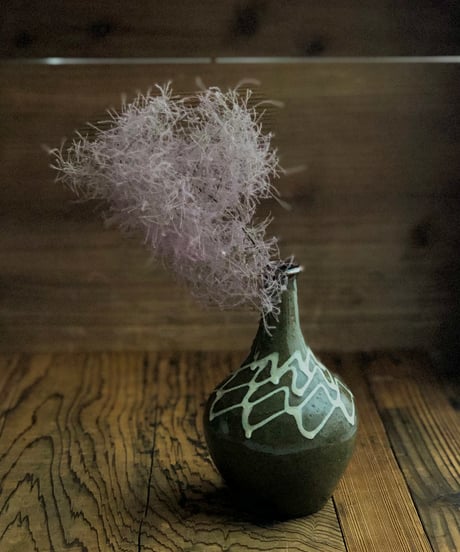 ［古物］　イッチン模様の花瓶
