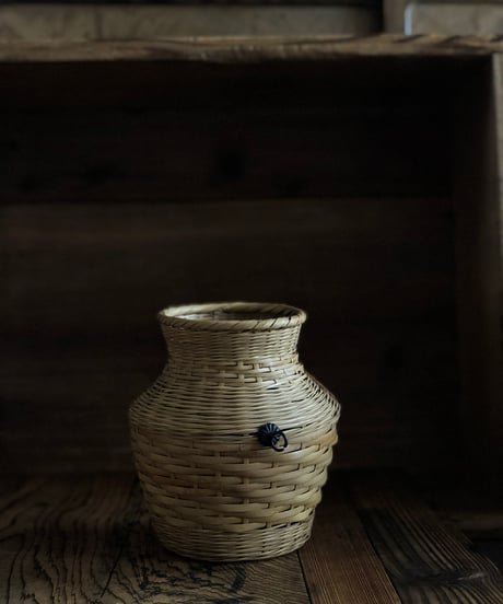 ［古物］　竹製の花かご
