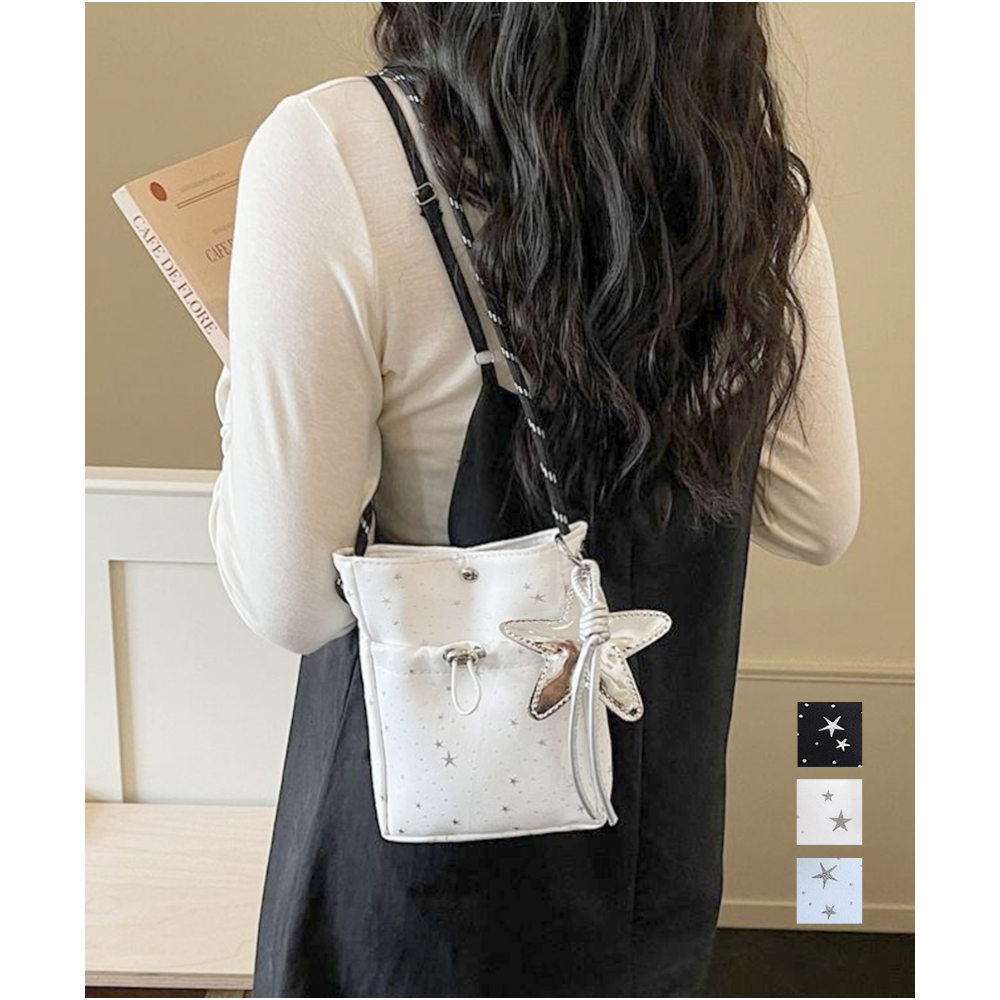 星柄ミニショルダーバッグ 星チャーム付き | Bagoodtimeshop
