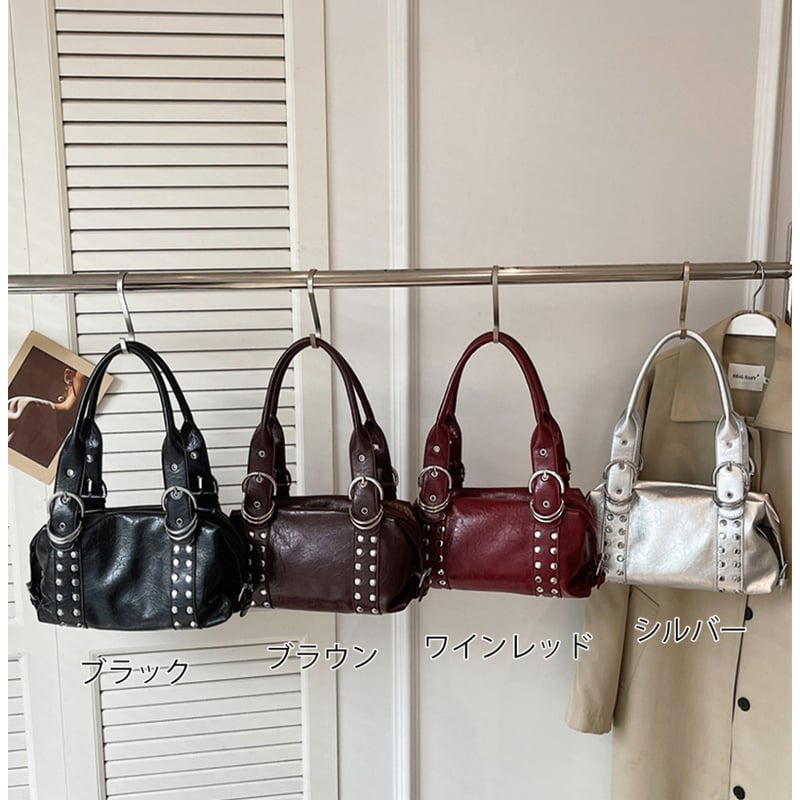 ヴィンテージスタッズベルトボストンバッグ | Bagoodtimeshop