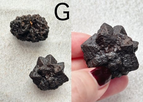【白い砂漠に落とされた漆黒の預言石】クリスタル2個セット（プロフェシーストーン）