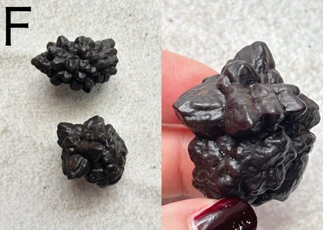 【白い砂漠に落とされた漆黒の預言石】クリスタル2個セット（プロフェシーストーン）