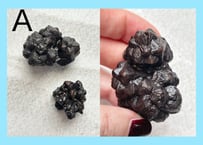 【白い砂漠に落とされた漆黒の預言石】クリスタル2個セット（プロフェシーストーン）