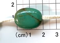 2mm穴　ターコイズビーズ　タンブル　No.1753　22mm　現品