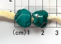3mm穴　ターコイズビーズ　ナゲット　　2個　No.1709　13mm　現品