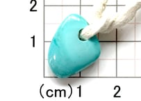 3mm穴ターコイズペンダントトップ　No.1639　現品　20mm