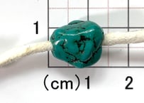 2.5mm穴　ターコイズビーズ　ナゲット　15mm　No.1720　現品
