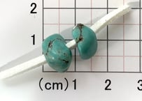 2mm穴　ターコイズビーズ　さざれ　大　2個　No.1731　12mm　現品