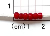 濃赤　ホワイトハーツ　6個　4.5mm　NO.1656　現品