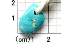 3mm穴ターコイズペンダントトップ　No.1641　現品　21mm