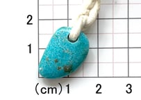 3mm穴ターコイズペンダントトップ　No.1664　現品　20mm