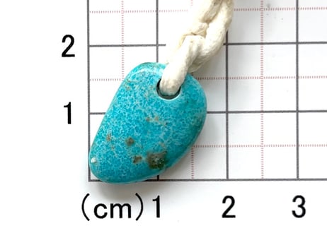 3mm穴ターコイズペンダントトップ　No.1664　現品　20mm