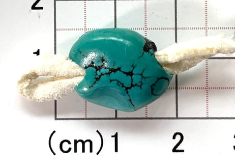 4mm穴　ターコイズビーズ　ナゲット　No.1763　18mm　現品