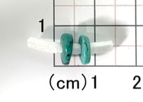 2mm穴　ターコイズビーズ　さざれ　B　2個　No.1724　　8mm　　現品