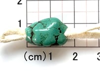 3mm穴　ターコイズビーズ　ナゲット　No.1760　17mm　現品