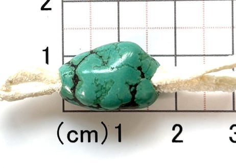 3mm穴　ターコイズビーズ　ナゲット　No.1760　17mm　現品