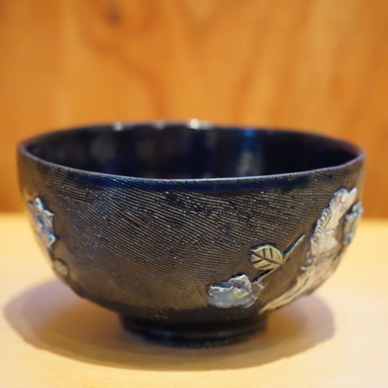 矢島操 25 ルリ釉はりつけ文茶碗 | Alocasia ONLINE STORE