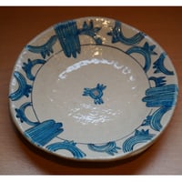 脇山さとみ 10 てひねり皿「青い絵」C | Alocasia ONLINE STORE