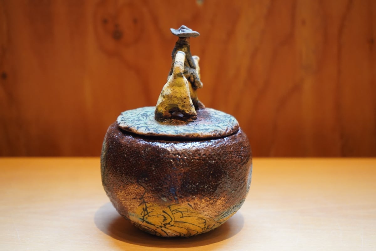 脇山さとみ　蓋物 脇山さとみ 20 陶蓋もの「道行」 | Alocasia ONLINE STORE