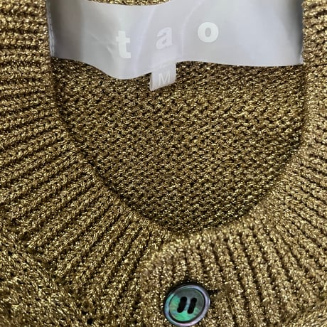 ⚫️USED⚫️tao comme des garcons  gold cardigan