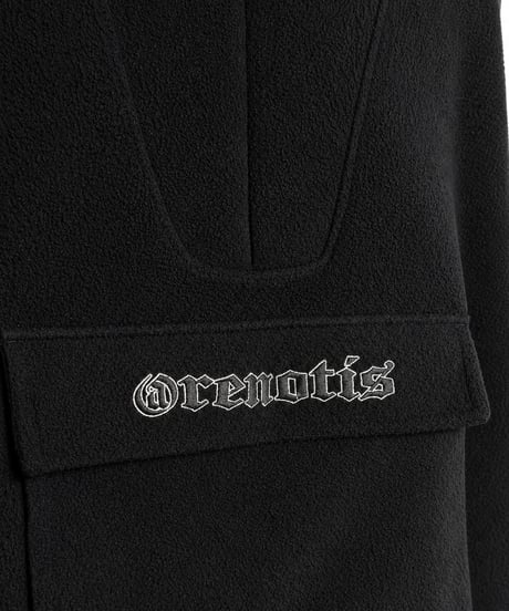 Napped Sweat Anorak Hoodie BLACK