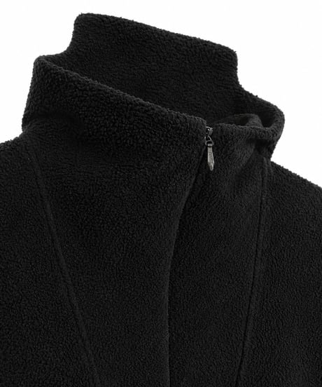 Napped Sweat Anorak Hoodie BLACK