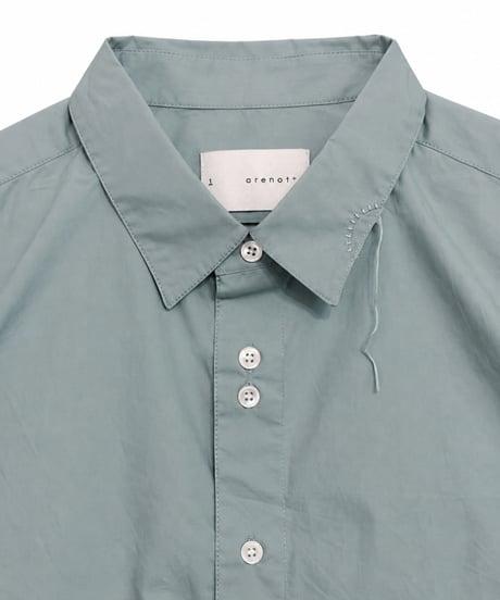 Silk Protein Hand-Stitched Short Sleeve Shirt GREEN