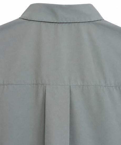 Silk Protein Hand-Stitched Short Sleeve Shirt GREEN