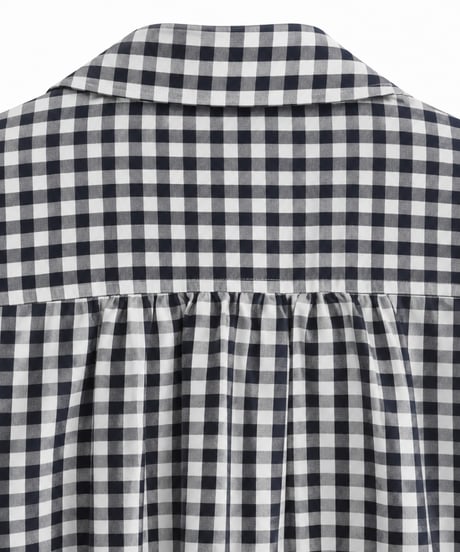 Vertical Wide Seersucker Open-Collar Shirt WHITE