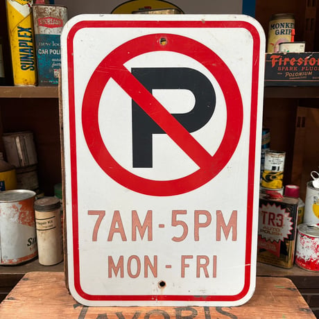 Vintage NO PARKING ロードサイン 22-214-59