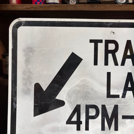 Vintage TRAFFIC LANE 道路標識 22-214-35