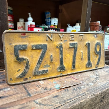 【希少】Vintage License Plate ニューヨーク州 18-144-9