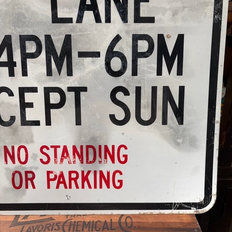 Vintage TRAFFIC LANE 道路標識 22-214-35